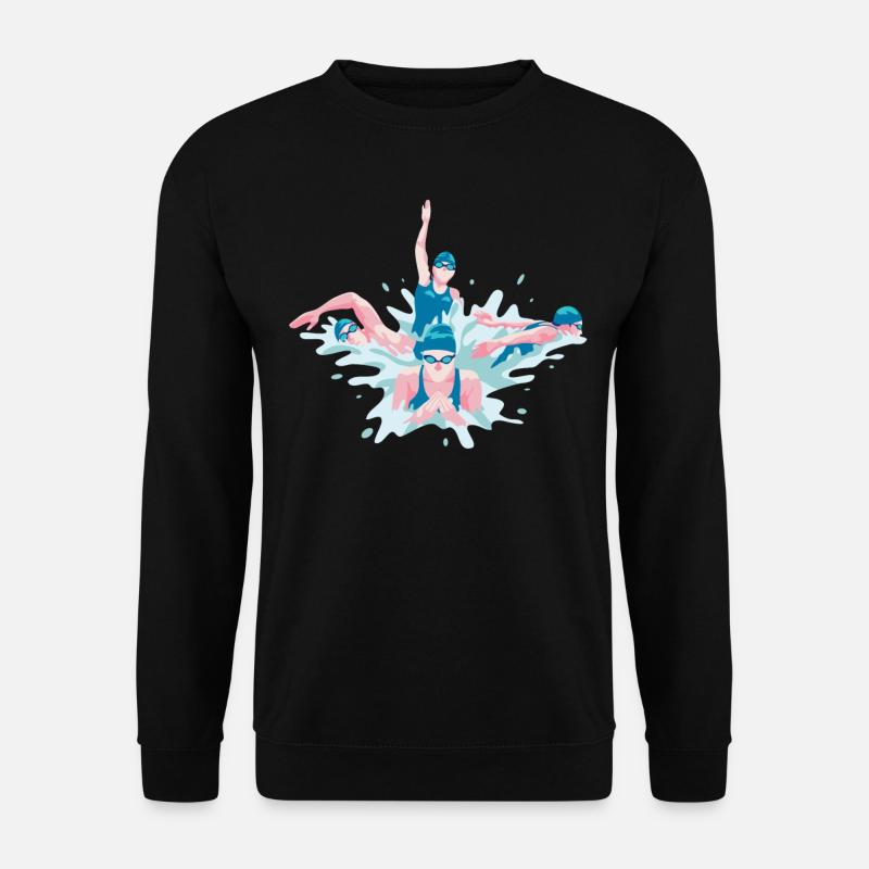 Schwimmerin Schwimmen - Unisex Pullover - Schwarz
