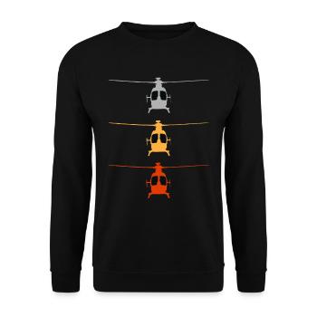Helicopter - helicopter - Unisex Sweatshirt - black - Front - Alina (178cm) & Michal (187cm)