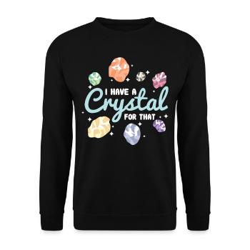 Kristall Kristalle Edelsteine - Unisex Pullover - Schwarz - Vorne - Alina (178cm) & Michal (187cm)