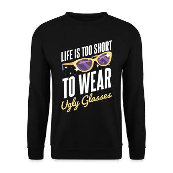 Optician Humor Optician Funny saying - Unisex Sweatshirt - black - Front - Alina (178cm) & Michal (187cm)