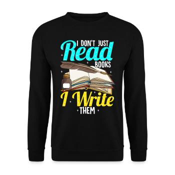 Auteur écrivain livres roman écrit - Sweat-shirt Unisexe - noir - Devant - Alina (178cm) & Michal (187cm)