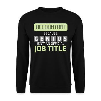 Comptable Comptable Conseiller fiscal - Sweat-shirt Unisexe - noir - Devant - Alina (178cm) & Michal (187cm)