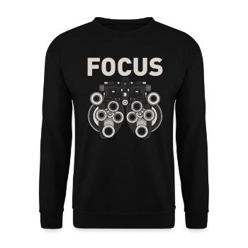 Ophthalmologist optician - Unisex Sweatshirt - black - Front - Alina (178cm) & Michal (187cm)