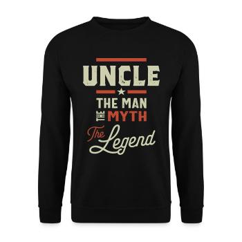 Mens oncle l'homme le mythe le cadeau légende - Sweat-shirt Unisexe - noir - Devant - Alina (178cm) & Michal (187cm)