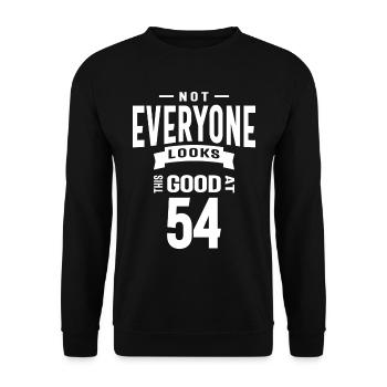 54 Year Old - 54th Birthday Funny Gift - Unisex Sweatshirt - black - Front - Alina (178cm) & Michal (187cm)