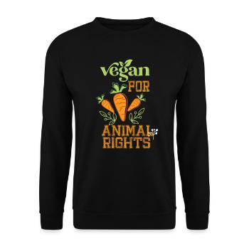 Les végétaliens pour les droits des animaux - Sweat-shirt Unisexe - noir - Devant - Alina (178cm) & Michal (187cm)