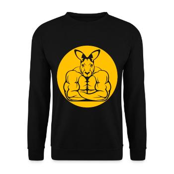 Kangaroo muscles - Unisex Sweatshirt - black - Front - Alina (178cm) & Michal (187cm)