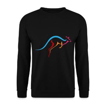 Kangaroo sport - Unisex Sweatshirt - black - Front - Alina (178cm) & Michal (187cm)