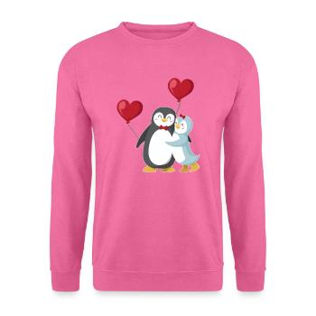 Pinguin Liebe - Unisex Pullover - Pink - Vorne