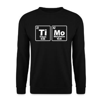 Timo Periodic Table Titanium and Molybdan - Unisex Sweatshirt - black - Front - Alina (178cm) & Michal (187cm)