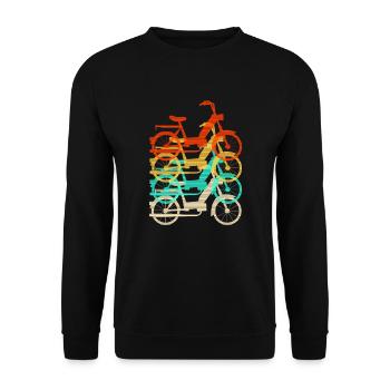 Moped retro motor bike vintage car vintage gift - Unisex Sweatshirt - black - Front - Alina (178cm) & Michal (187cm)