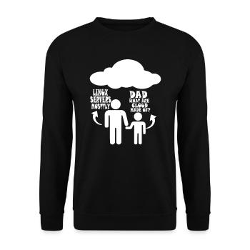 Linux server mostly - Unisex Sweatshirt - black - Front - Alina (178cm) & Michal (187cm)