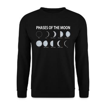 Moon - Unisex Sweatshirt - black - Front - Alina (178cm) & Michal (187cm)