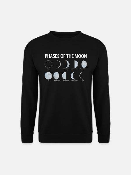 Mondphasen - Unisex Pullover - Schwarz