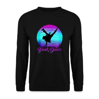 Breakdance - Unisex Sweatshirt - black - Front - Alina (178cm) & Michal (187cm)