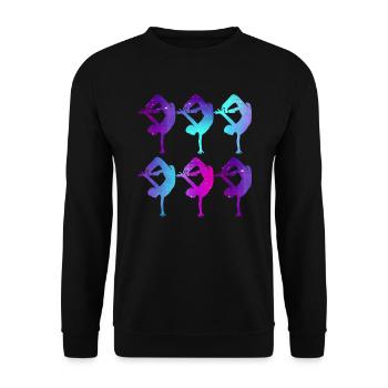 Breakdance dancers - Unisex Sweatshirt - black - Front - Alina (178cm) & Michal (187cm)