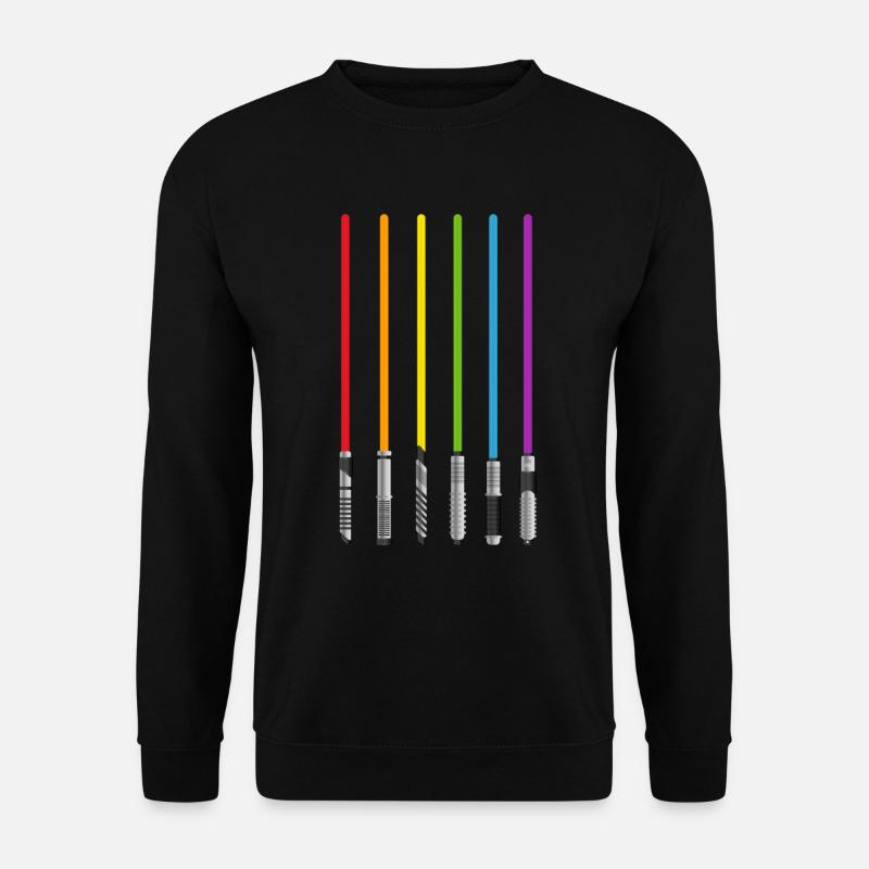 LGBT rainbow lightsaber - Unisex Sweatshirt - black