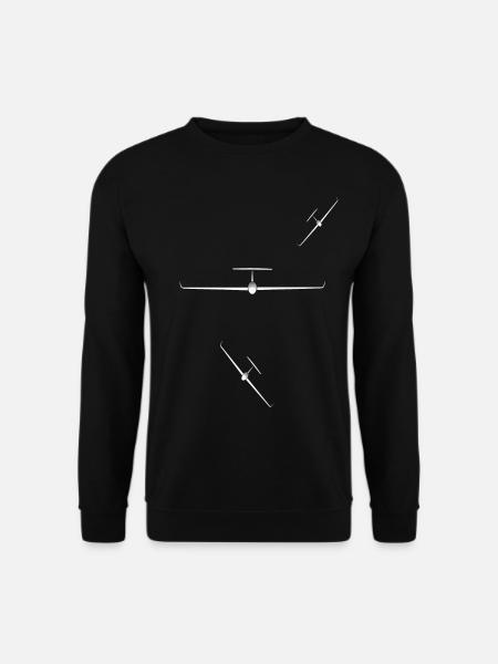 Segelflugzeug glider segelflieger - Unisex Pullover - Schwarz