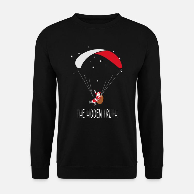 Paragleiten gleitschirm fliegen Weihnachten - Unisex Pullover - Schwarz