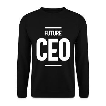 Cadeau du titre du futur poste de PDG - Sweat-shirt Unisexe - noir - Devant - Alina (178cm) & Michal (187cm)
