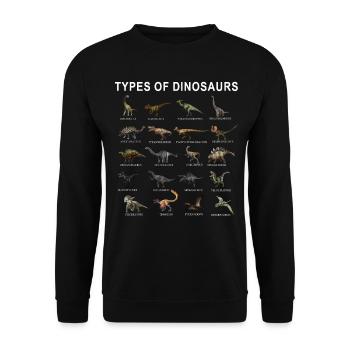dinosaures - Sweat-shirt Unisexe - noir - Devant - Alina (178cm) & Michal (187cm)