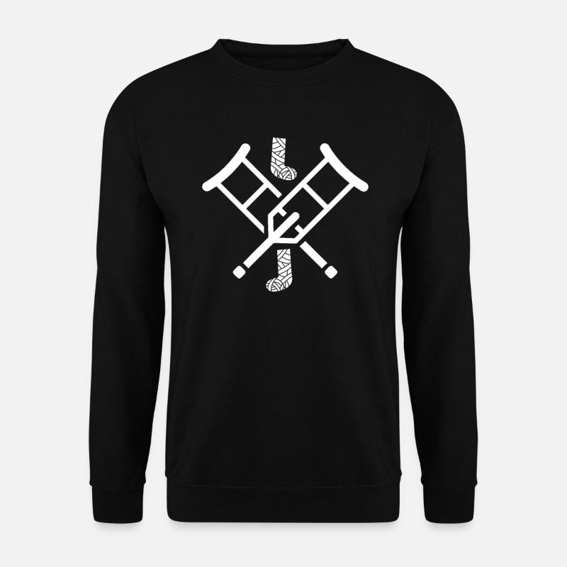 Krücken gebrochenes Bein Syndrom - Unisex Pullover - Schwarz