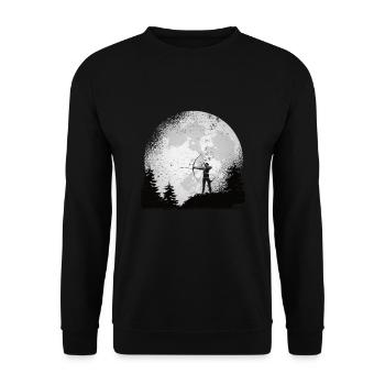 Tir à l'arc Tir à l'arc Archers Moon - Sweat-shirt Unisexe - noir - Devant - Alina (178cm) & Michal (187cm)