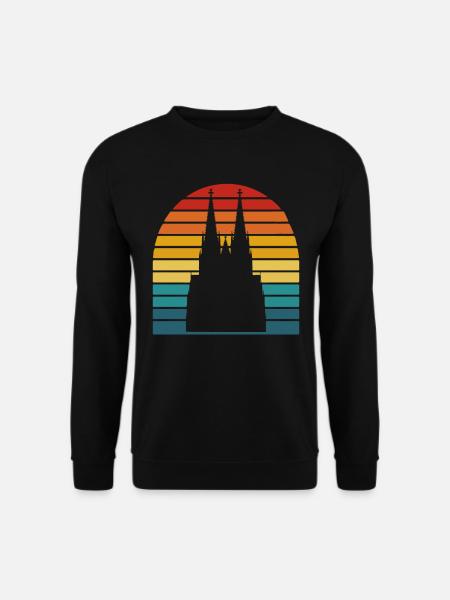 Köln Dom Retro Vintage Kölsch Kölner - Unisex Pullover - Schwarz