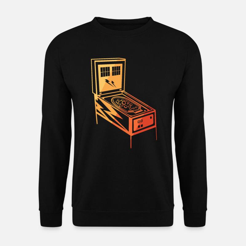 Vintage Flipper Maschine Geschenke Flipper Shirt Retro - Unisex Pullover - Schwarz