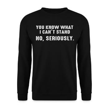 Amputierter Witz Witziger behinderter Rollstuhl - Unisex Pullover - Schwarz - Vorne - Alina (178cm) & Michal (187cm)
