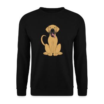 Fawn Great Dane Shirt für Männer Frauen Kinder Hund - Unisex Pullover - Schwarz - Vorne - Alina (178cm) & Michal (187cm)