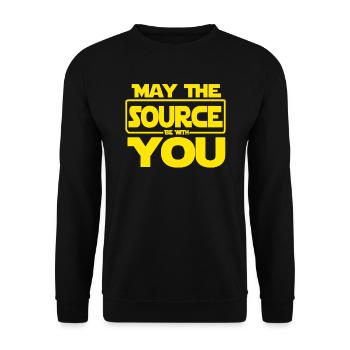 May the Source be with You Coding Code - Unisex Sweatshirt - black - Front - Alina (178cm) & Michal (187cm)