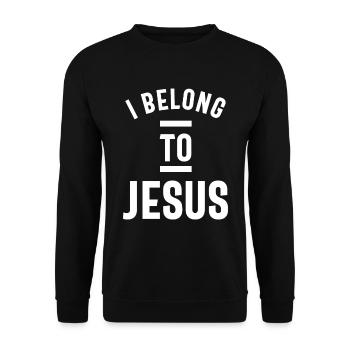 I Belong To Jesus Soccer Basketball Football - Unisex Sweatshirt - black - Front - Alina (178cm) & Michal (187cm)