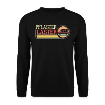 Pflaster Laster Sanitäter Rettungswagen - Unisex Pullover - Schwarz - Vorne - Alina (178cm) & Michal (187cm)