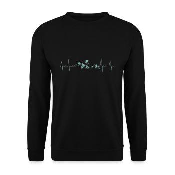 Idée cadeau ski skieur ski sports d'hiver - Sweat-shirt Unisexe - noir - Devant - Alina (178cm) & Michal (187cm)