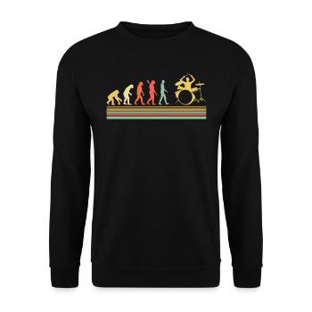 Drummer Evolution Batterie batterie Drumstick - Sweat-shirt Unisexe - noir - Devant - Alina (178cm) & Michal (187cm)