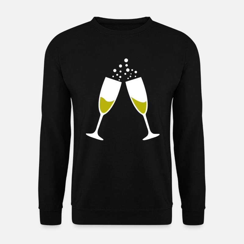 Verre à vin mousseux - Sweat-shirt Unisexe - noir