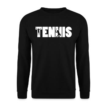 Tennis balle de sport le sport balle de tennis - Sweat-shirt Unisexe - noir - Devant - Alina (178cm) & Michal (187cm)