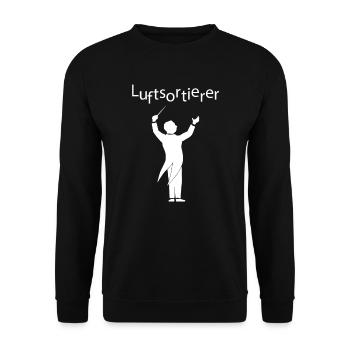 Dirigent Luftsortierer Orchester Konzert - Unisex Pullover - Schwarz - Vorne - Alina (178cm) & Michal (187cm)