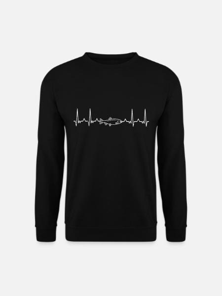 Angeln Angler Angelausflug Fischen Angelrute - Unisex Pullover - Schwarz