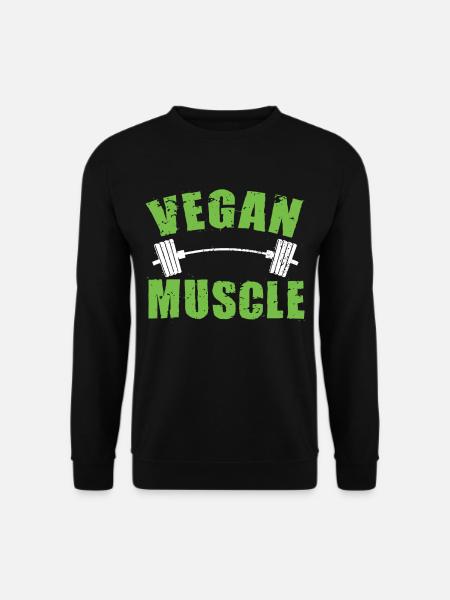 Vegan Bodybuilding Muskeln Training Gym - Unisex Pullover - Schwarz