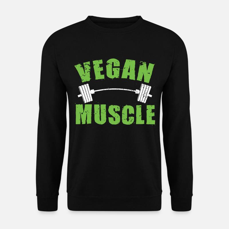 Vegan Bodybuilding Muskeln Training Gym - Unisex Pullover - Schwarz