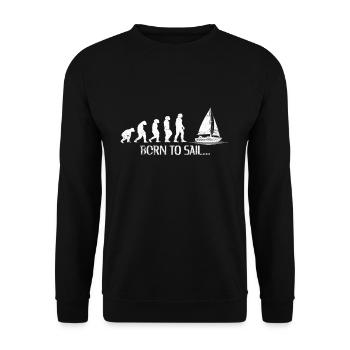 Sailing evolution boat sailor captain ship - Unisex Sweatshirt - black - Front - Alina (178cm) & Michal (187cm)