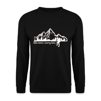 Alpinisme Randonnées Montagnes Nature Montagne Sports de montagne - Sweat-shirt Unisexe - noir - Devant - Alina (178cm) & Michal (187cm)