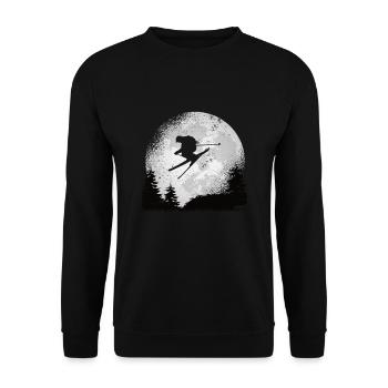 Idée cadeau ski skieur ski sports d'hiver - Sweat-shirt Unisexe - noir - Devant - Alina (178cm) & Michal (187cm)