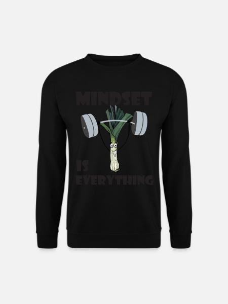Fitness Lauch Mindset ist alles Vegan - Unisex Pullover - Schwarz