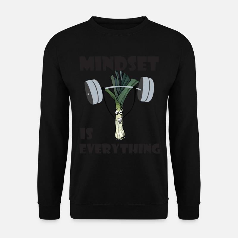 Fitness Lauch Mindset ist alles Vegan - Unisex Pullover - Schwarz