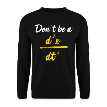 Formule de physique drôle math d3x dt3 - Sweat-shirt Unisexe - noir - Devant - Alina (178cm) & Michal (187cm)