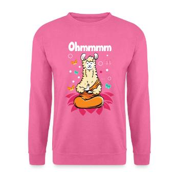 Alpaka Yoga Lama Spruch Lamaste - Unisex Pullover - Pink - Vorne