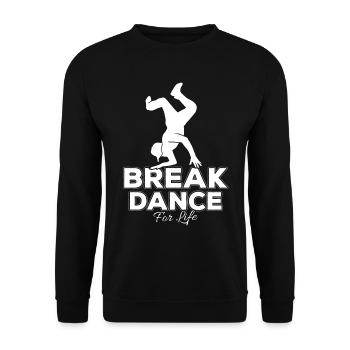 Breakdance life dancing party - Unisex Sweatshirt - black - Front - Alina (178cm) & Michal (187cm)
